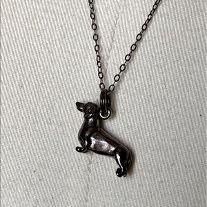Tiny adorable dachshund wiener dog necklace